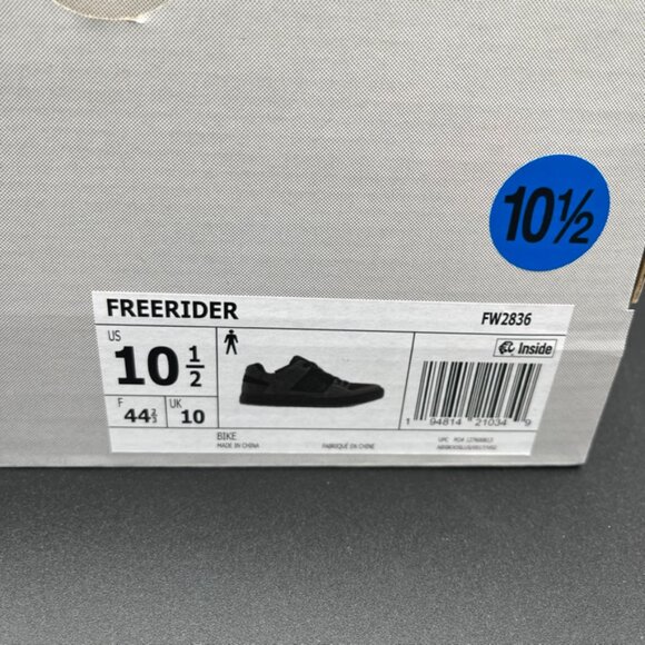 ADIDAS FIVE TEN FREERIDER BLACK MOUNTAIN BIKE SKATEBOARDING SHOES FW2836 SZ 10.5 - Picture 8 of 8